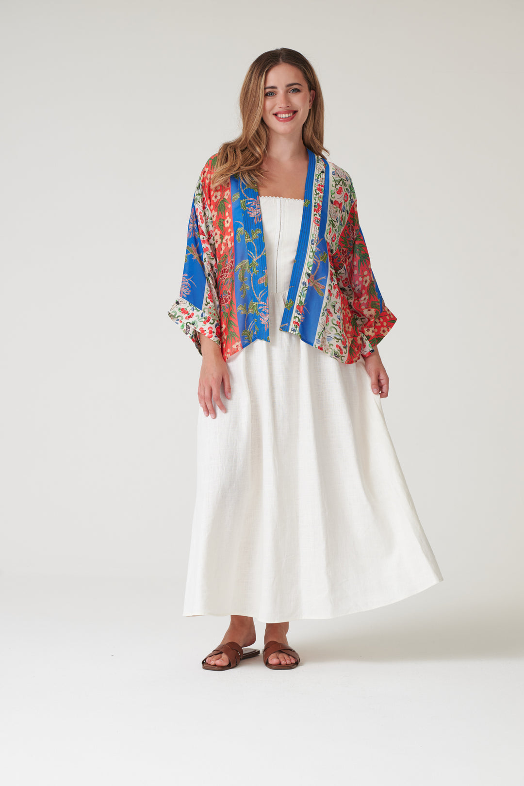 Ribbons Cobalt Kimono
