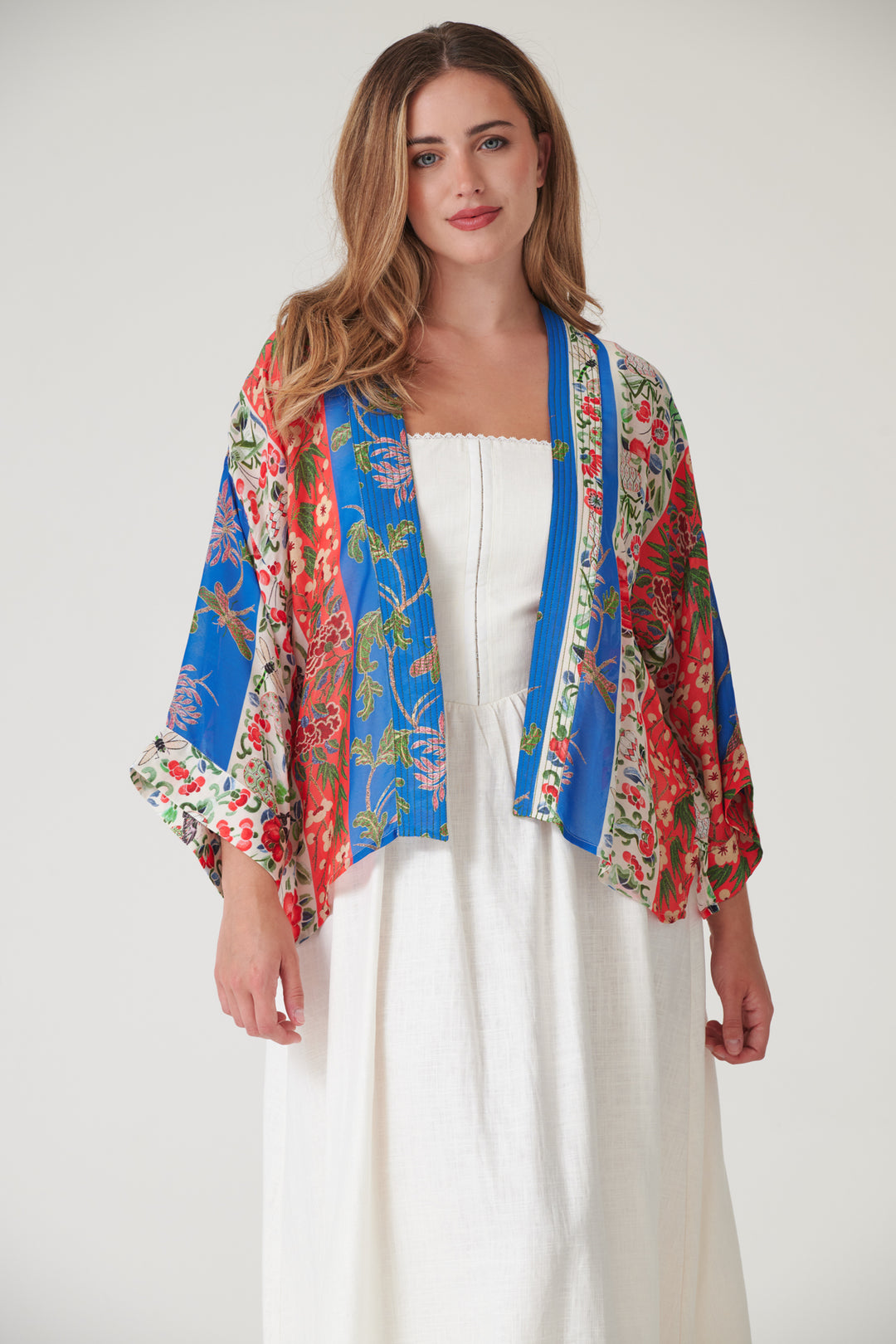 Ribbons Cobalt Kimono
