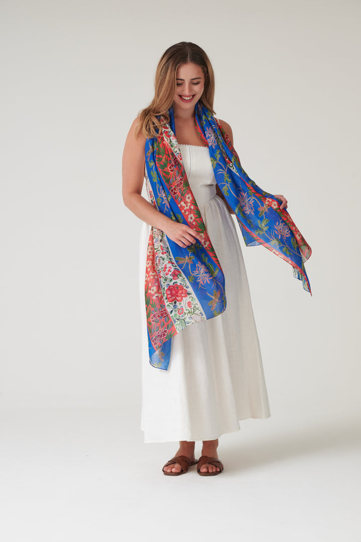 Ribbons Cobalt Scarf