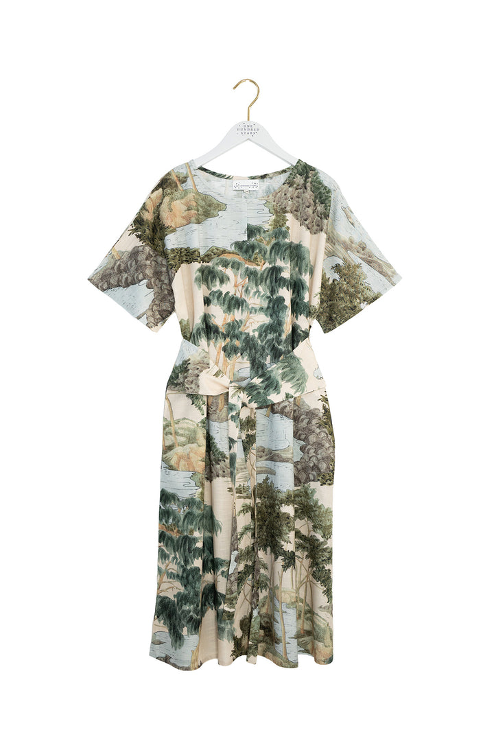 Rivers and Trees Natural Obi Dress