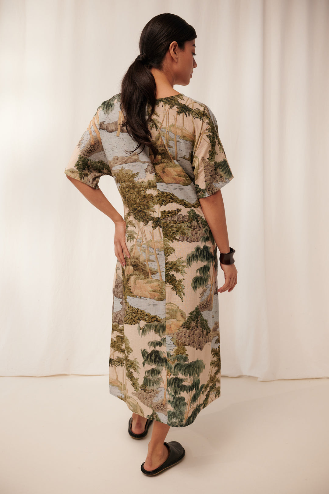Rivers and Trees Natural Obi Dress