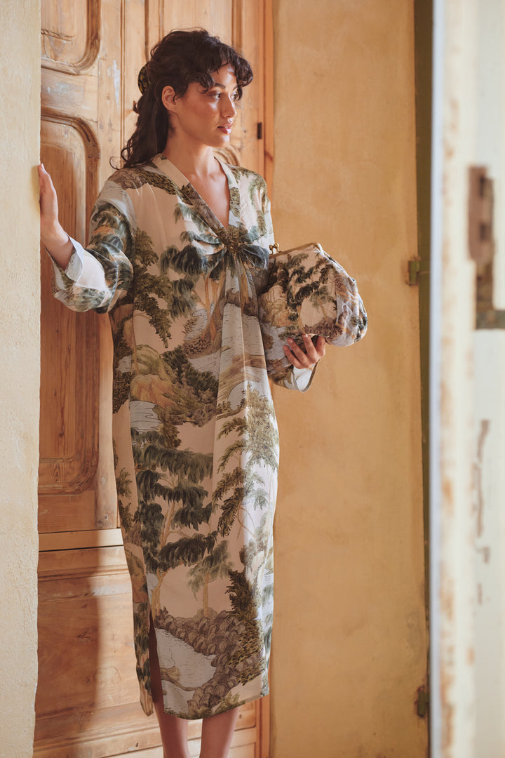 Rivers and Trees Natural Midi Dress