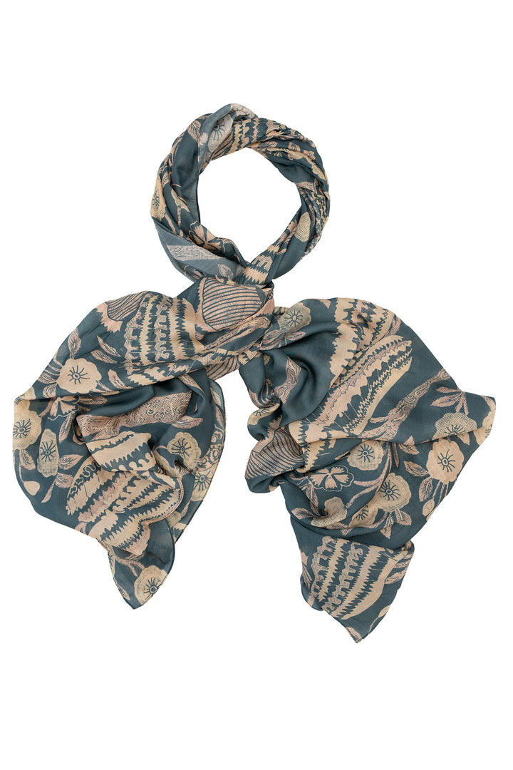 One Hundred Stars Rosa Blue Scarf