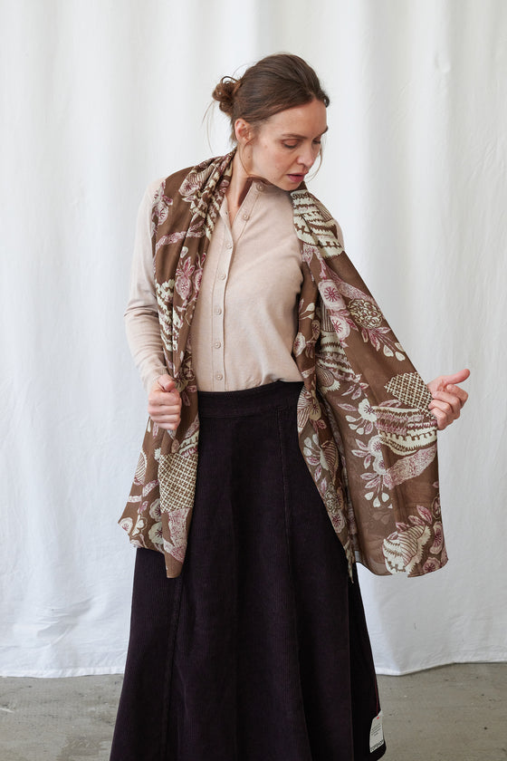 Rosa Brown Scarf