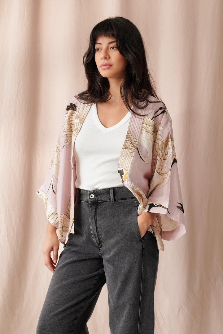 Stork Plaster Pink Kimono