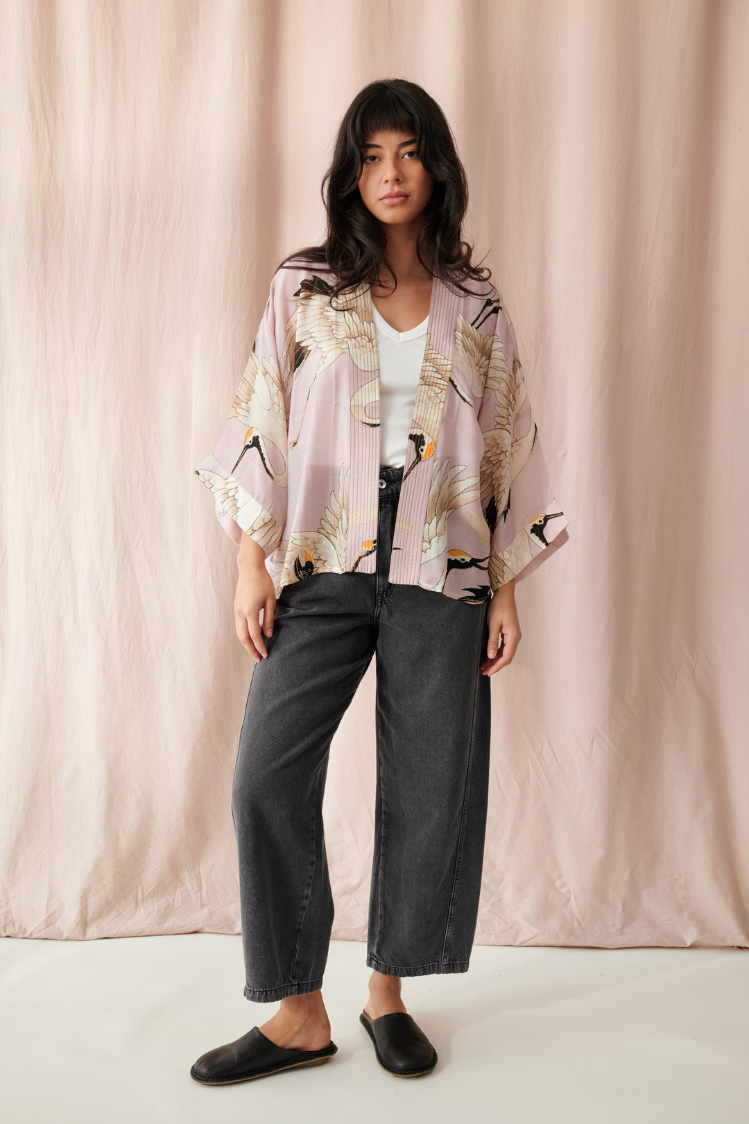 Stork Plaster Pink Kimono