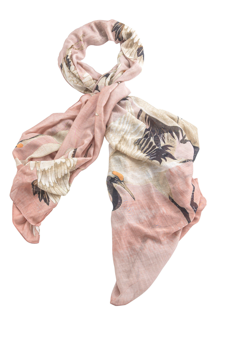 Bufanda rosa de yeso de cigüeña