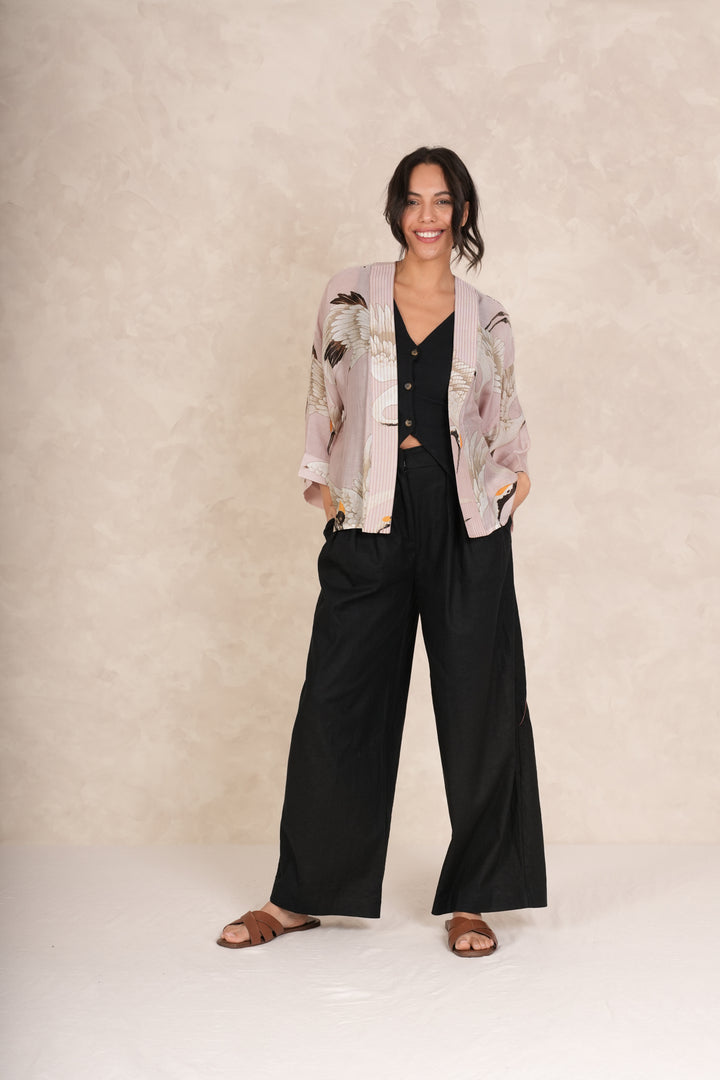 Kimono Rose Plâtre Cigogne