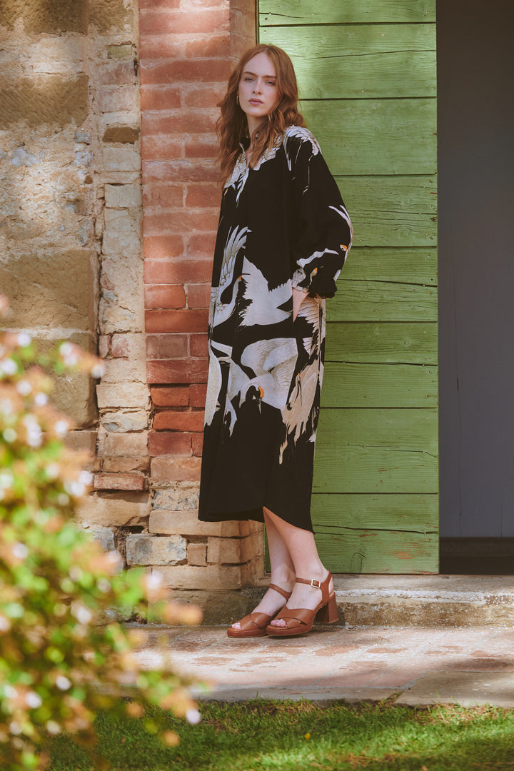 Stork Black Raglan Dress