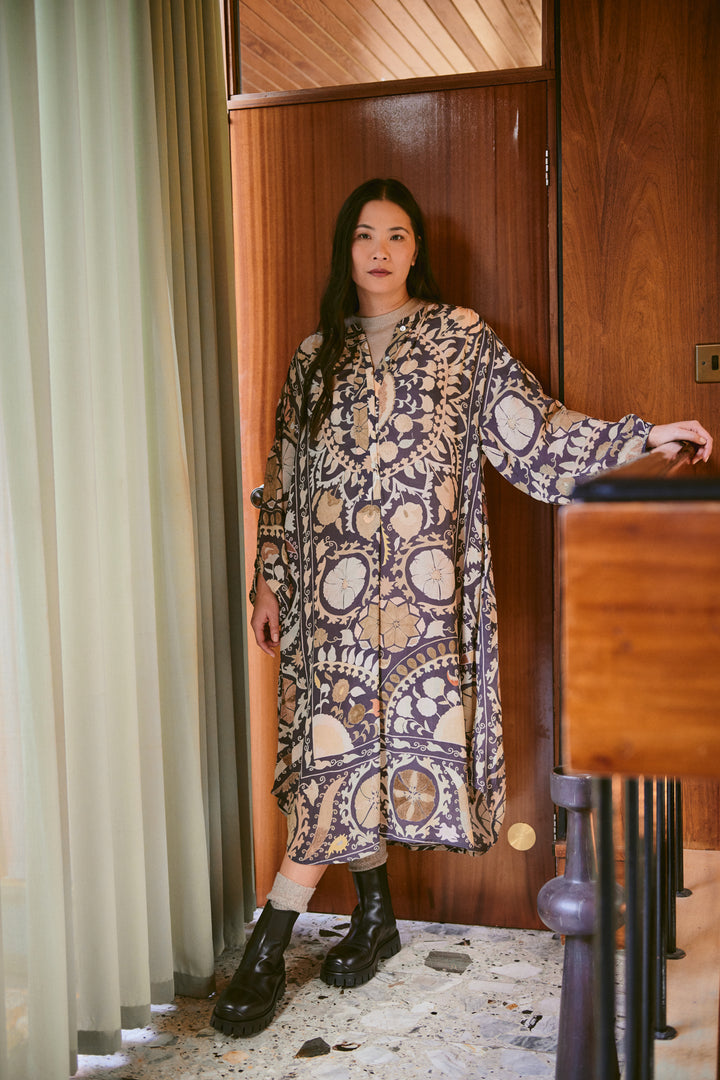 Susani Charcoal Crepe Darcy Dress
