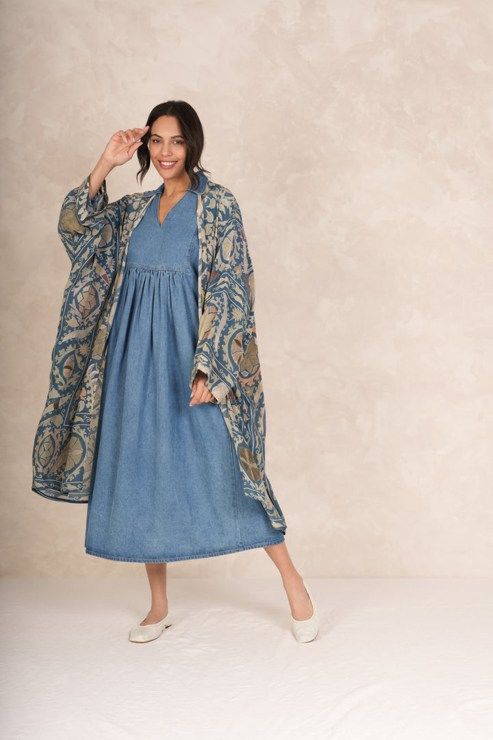 Susani Blue Grande Kimono