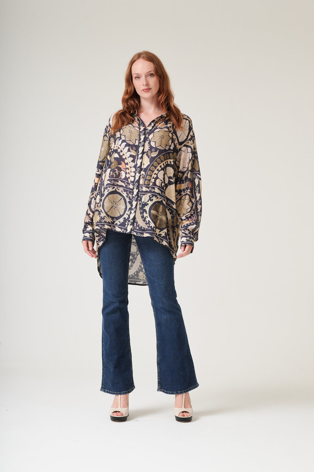 Susani Charcoal Oversized Shirt
