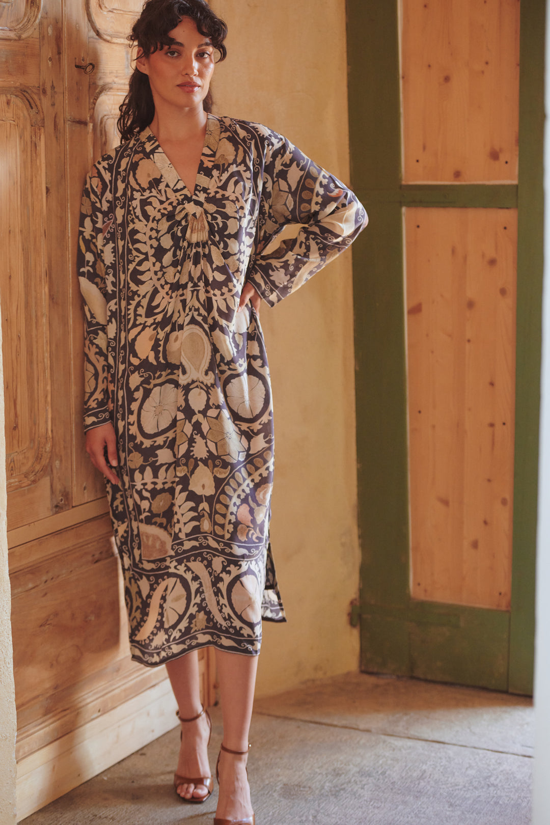 Susani Charcoal Midi Dress