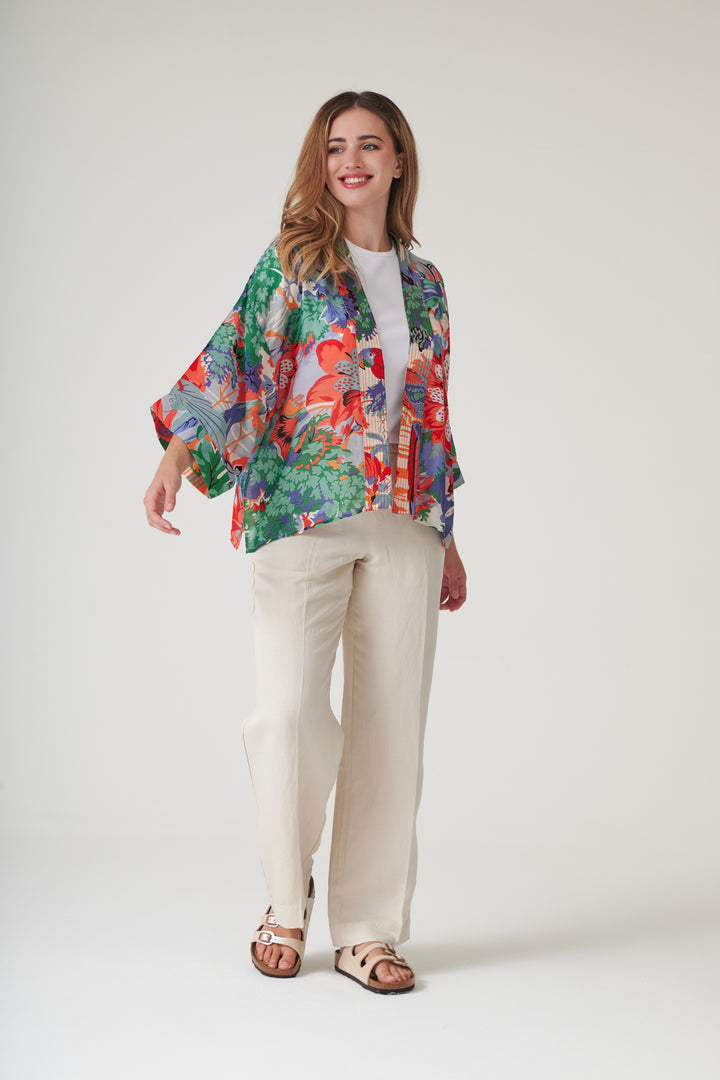 Tropicana Blue Kimono