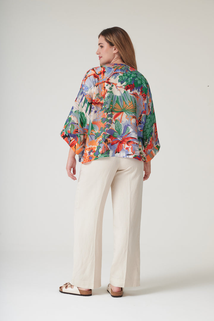 Tropicana Blue Kimono