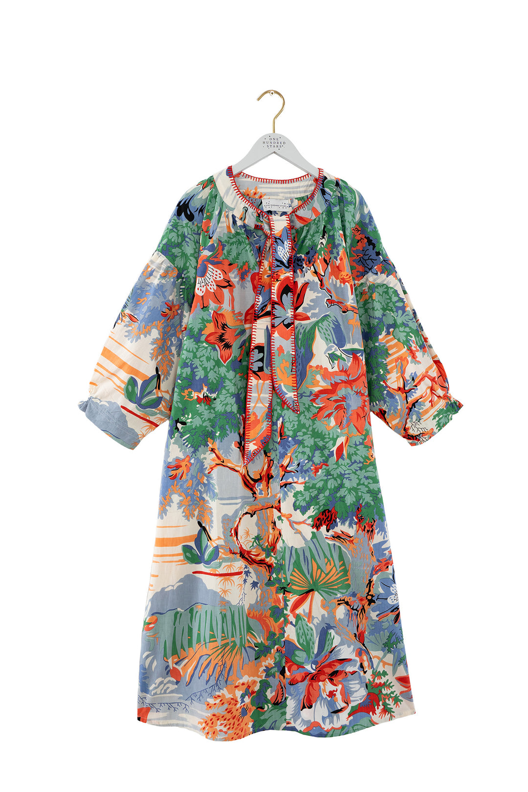 Tropicana Blue Tie Dress