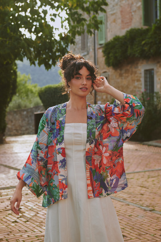 Tropicana Blue Kimono