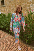 Tropicana Blue Tie Dress