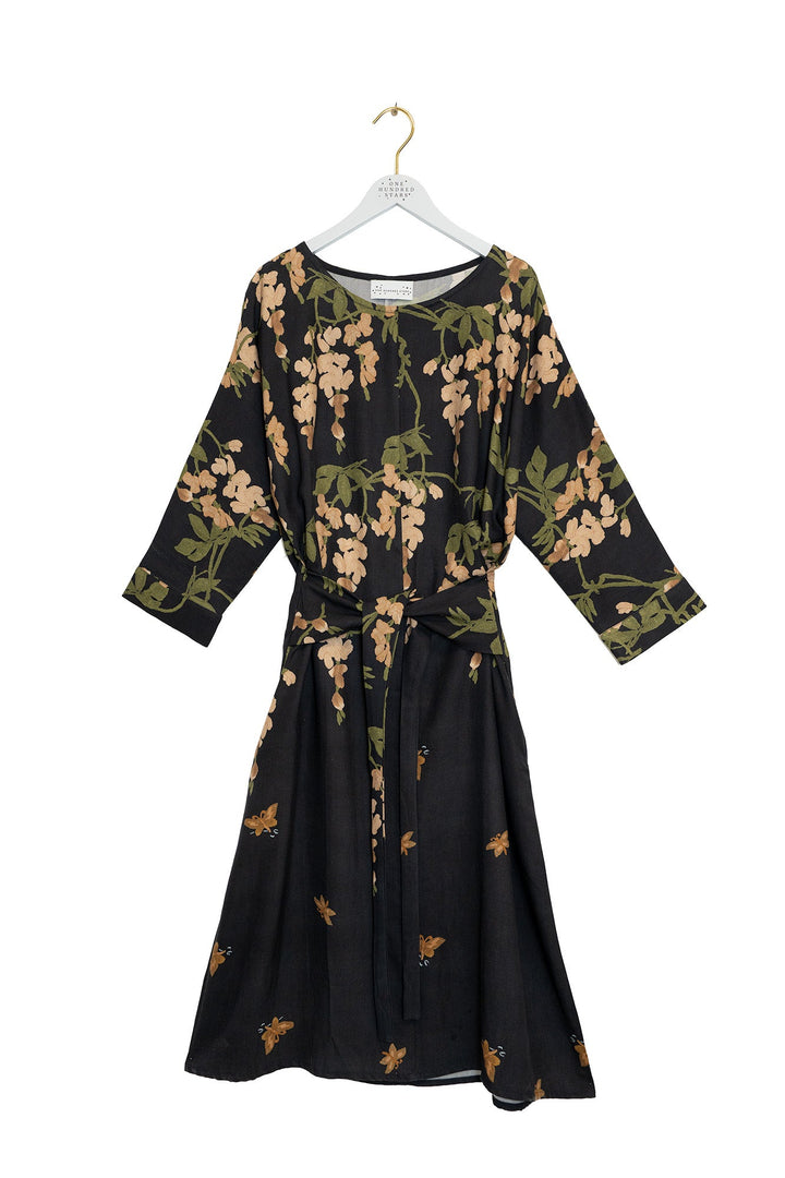 One Hundred Stars Wisteria Black Kate Dress