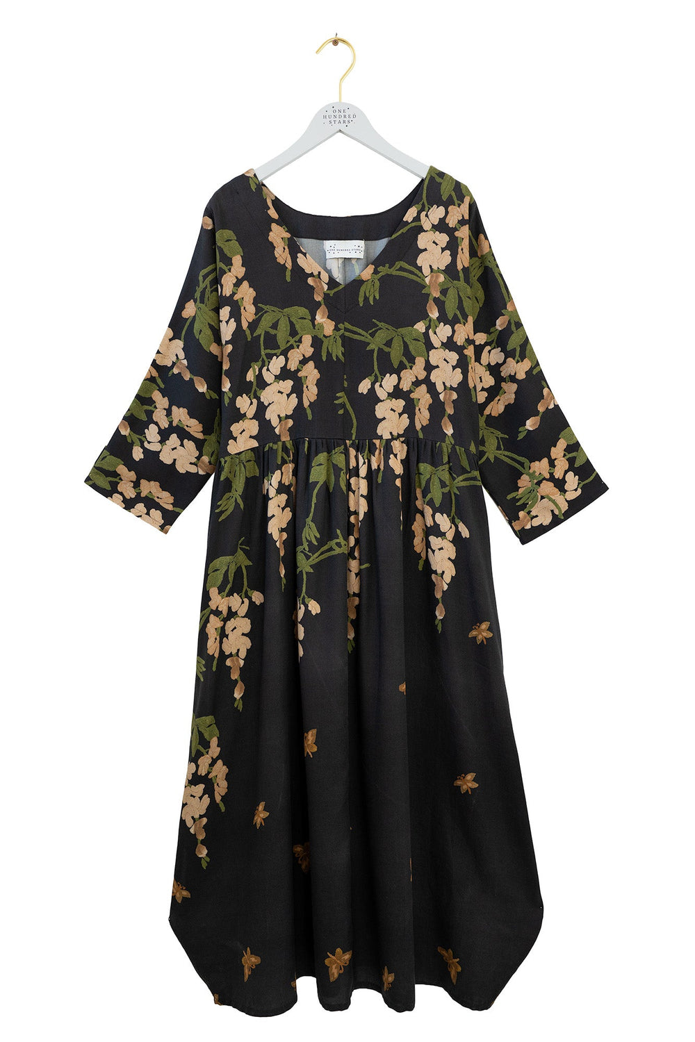 One Hundred Stars Wisteria Black Tulip Dress