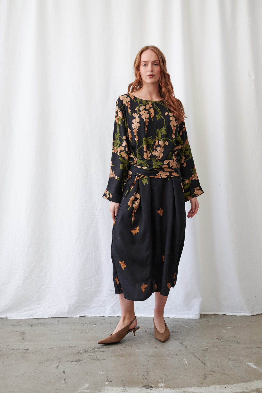 One Hundred Stars Wisteria Black Kate Dress