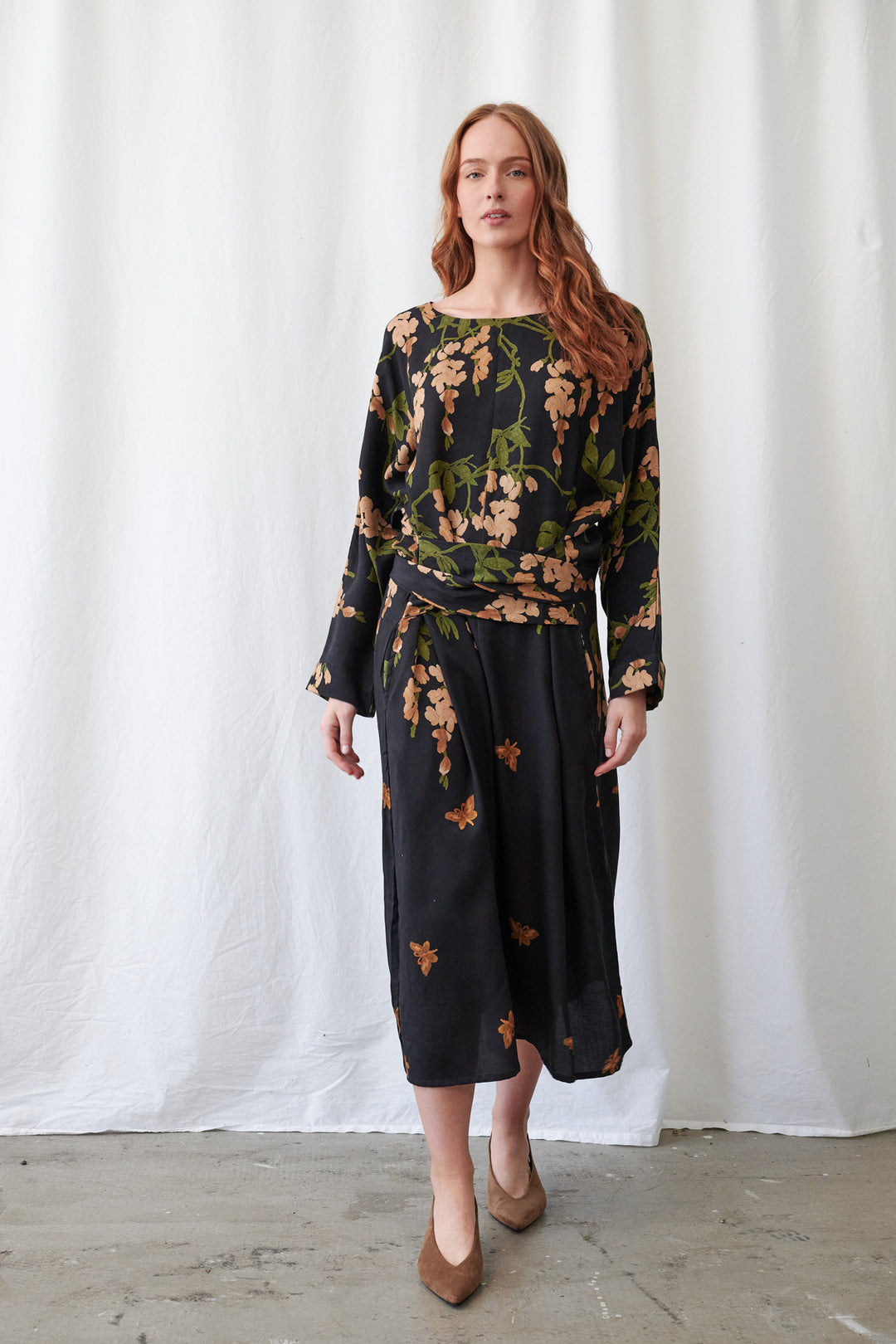 One Hundred Stars Wisteria Black Kate Dress