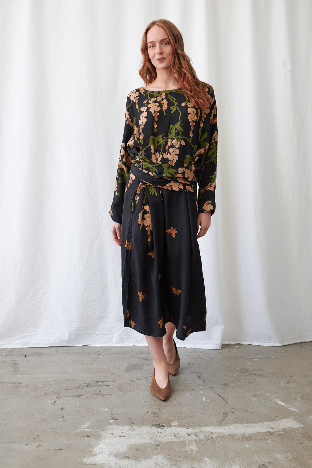 One Hundred Stars Wisteria Black Kate Dress