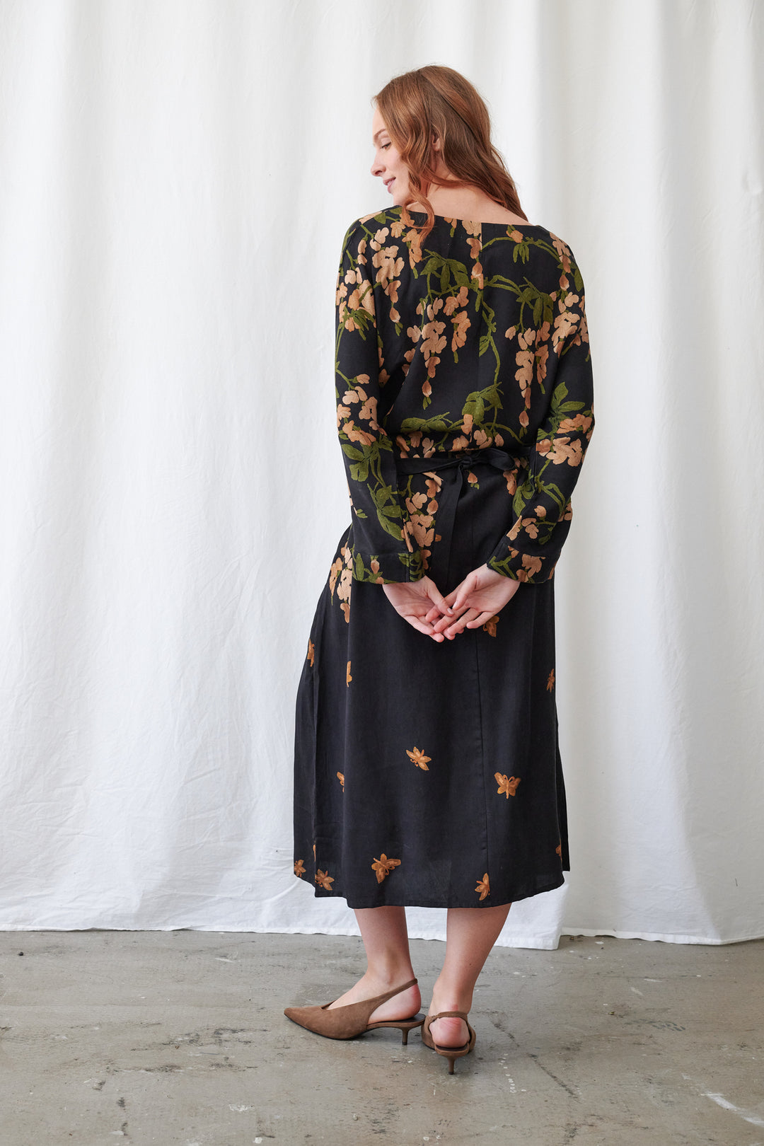 One Hundred Stars Wisteria Black Kate Dress