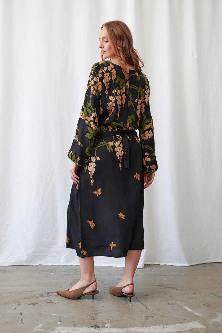 One Hundred Stars Wisteria Black Kate Dress