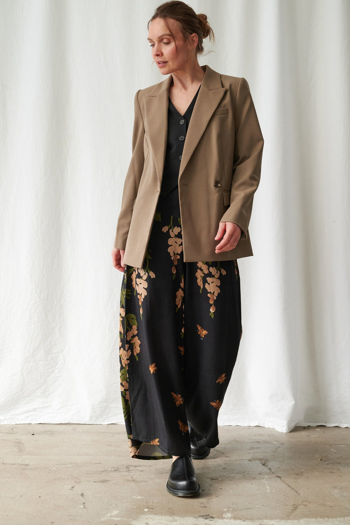 One Hundred Stars Wisteria Black Palazzo Pants