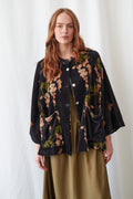 Wisteria Black Velvet Jacket