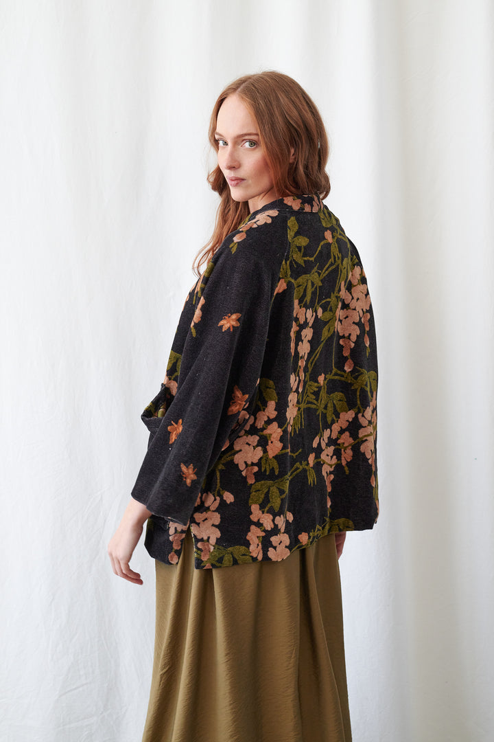 One Hundred Stars Wisteria Black Velvet Jacket