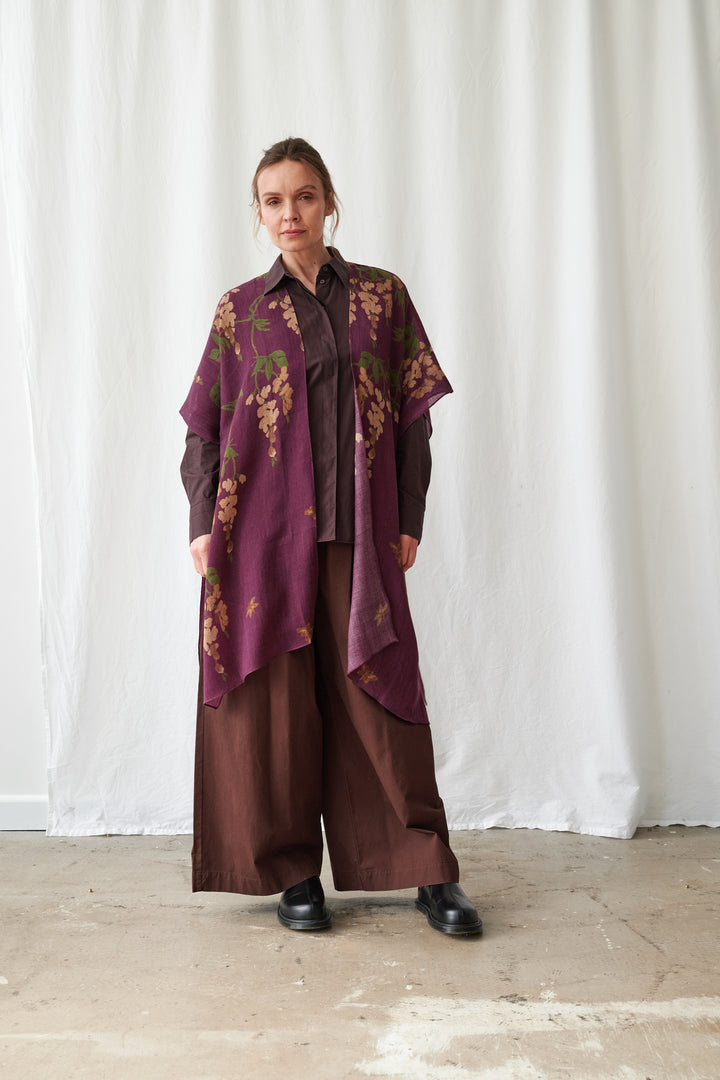 One Hundred Stars Wisteria Plum Wool Throwover