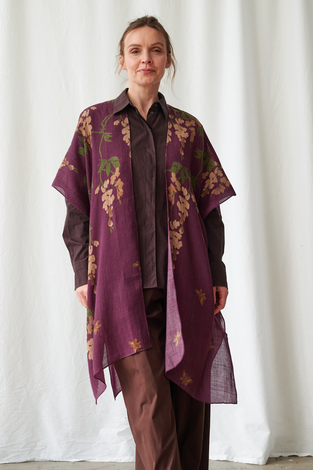 One Hundred Stars Wisteria Plum Wool Throwover